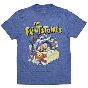 The Flintstones Men's Officially Licensed Vintage Retro Graphic Tee T-Shirt